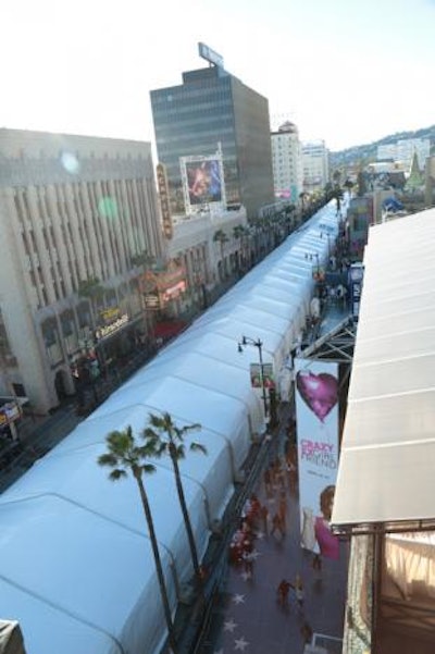 The tented red carpet spanned a quarter mile of Hollywood Boulevard.
