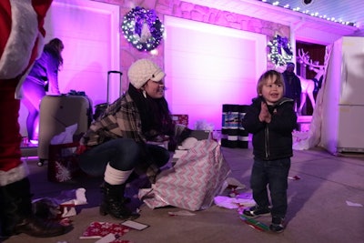 Local children received gifts such as bikes or toys.