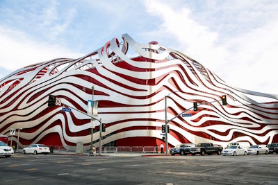 The ribbon-like exterior of the revamped museum inspired many facets of its grand re-opening gala.