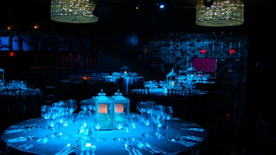 Sit-down dinner setup with Round Tables