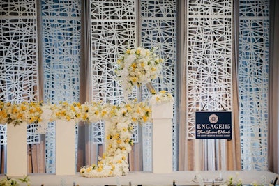 The event featured a record number of speakers this year: 52 in total. The stage was set with a lush floral design that provided a snapshot of the luxury-wedding industry.