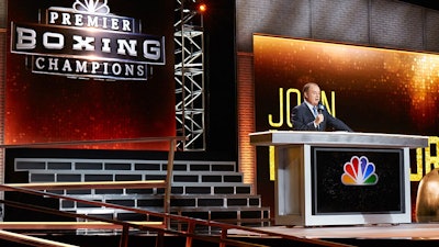 NBC broadcast desk for Premier Boxing Champions.