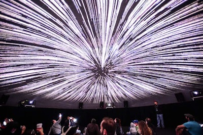 In the Galaxy Show Dome, guests gazed at hidden Star Wars constellations and also checked out fan memories from the digital campaign.