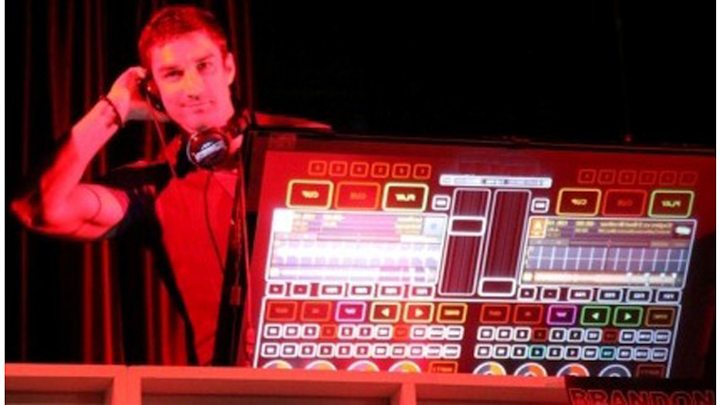 DJ Brandon Olds playing the Design Industries Foundation Fighting AIDS gala.