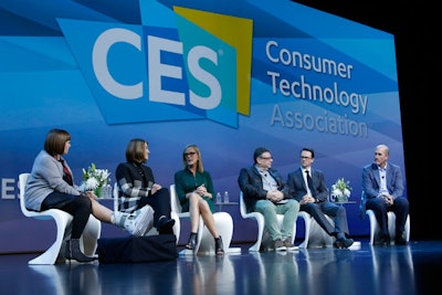 Panelists gathered on stage at the C.E.S. 2016 C Space keynote.