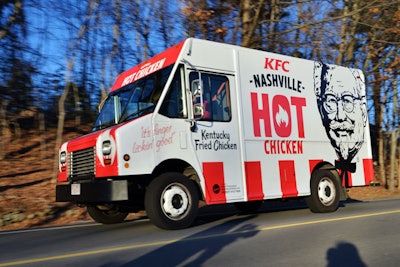 In early January, KFC kicked off an eight-city tour with the KFC Nashville Hot food truck. The truck visited Nashvilles across the country—starting with Nashville Village, Ohio, and ending with Nashville Town, North Carolina—allowing residents to try the new item before its national debut.
