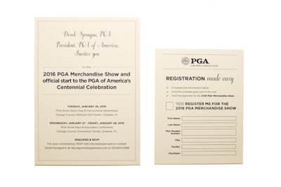 The printed invitation offered three R.S.V.P. options: email, calling a concierge, or mailing a postage-paid response card.
