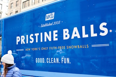 MKG's Pristine Balls came to SoHo and Flatiron on December 18. The company rebranded an existing truck for the activation.