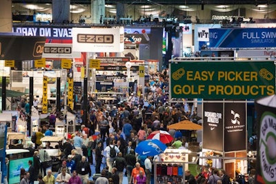 The show floor included booths from more than 1,000 golf manufacturers and brands, including 284 first-time exhibitors.