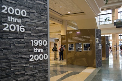 In the convention center lobby, organizers created a series of exhibits showing highlights of P.G.A. of America activities from its creation in 1916 to the present.