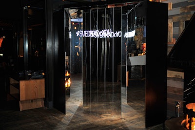 The 'Volunteer' area encouraged guests to play up their narcissistic tendencies at mirrored selfie stations.