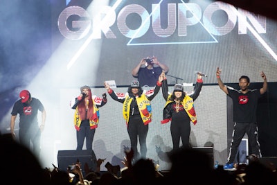 Hip-hop group Salt-N-Pepa performed at around 10 p.m.