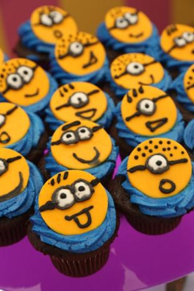 Guests also noshed on cupcakes decorated with the Minions' colorful faces.