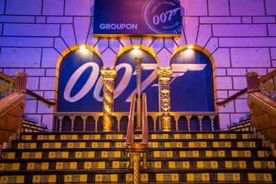 Another one of the missions: posing for a photo in front of a golden '007' logo that appeared at the top of a stairwell.