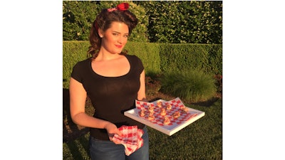 A 1950s diner theme for a Hamptons Fourth of July party that included costumed servers and mini pastrami on rye.