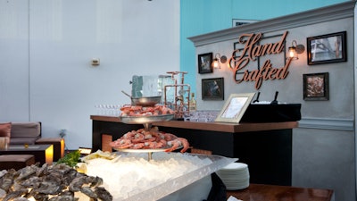 A seafood bar at the Keep Memory Alive Event Center