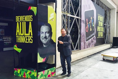 Bryan Kramer cites his experience at EXMA in Colombia as one of the most memorable speaking engagements because of the personal touches offered by the organizers, including a jumbo sign with his face on it outside the venue.