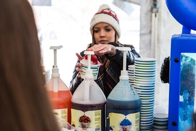 Frozen snacks included snow cones laced with booze.