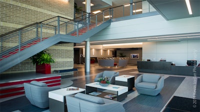 The front lobby at the Victoria College Conference & Education Center.
