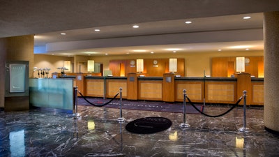 Marriott Rewards Gold- and Platinum-level members arrive in style at our elite check-in desk.