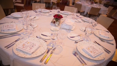 A table setting at the Keep Memory Alive Event Center