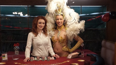 2 Model And Showgirl At Blackjack Table2final