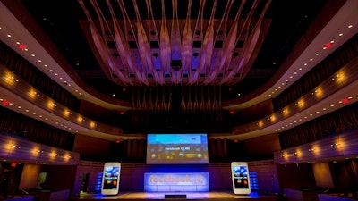 The stage was set and ready for a Facebook IQ presentation in Koerner Hall.
