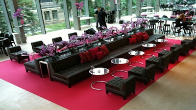 A private dinner reception in the Galleria Lower Level