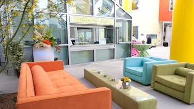 Outdoor seating at the Keep Memory Alive Event Center.