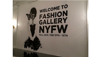 A removable wall graphic for New York Fashion Week at the Affinia Hotel.