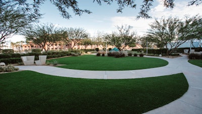 The grass lawn at the Keep Memory Alive Event Center.