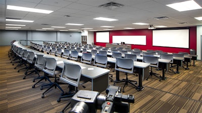 The back of room 203 at the Victoria College Conference & Education Center.