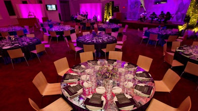 Table settings at the Keep Memory Alive Event Center