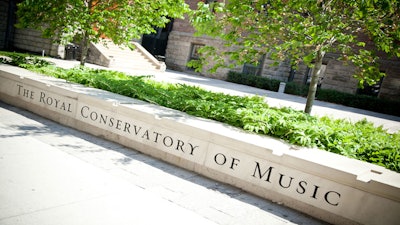 The entrance to the courtyard at the Royal Conservatory