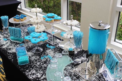Icy-Blue-Theme Catering at Hilton McLean Tysons Corner
