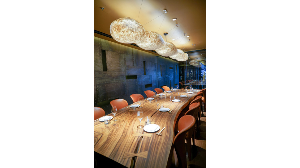 One of zuma New York's unique private dining spaces.