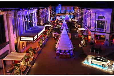 A band rocks the night away under the stars on Level 8 at The Americana at Brand.