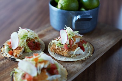 Tacos are among the many dishes meant to play up quintessential California dining options.