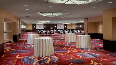 Astor Ballroom, The Astor Ballroom accommodates 300 guests in a crescent set up, and is ideal for conferences and client presentations, with state-of-the-art audiovisual production.