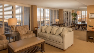 Presidential Suite offers more than 1,000 square feet of space and panoramic views of beautiful Monterey Bay.