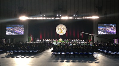 University of Maryland, Baltimore Commencement with lighting by Excel Lighting Services