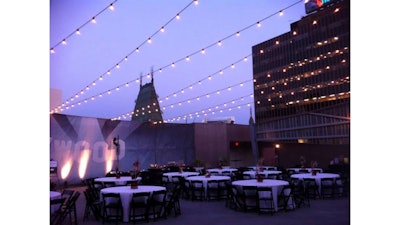 Our Starlit Rooftop Terrace comfortably accommodates as many as 350 for seated dinners.