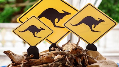 Australian buffet signs at the Field Museum.