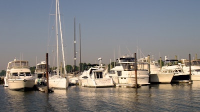The marina at Mamaroneck Beach and Yacht Club supports arrival by boat.