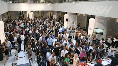 The 6,000-square-foot lobby atrium is used for receptions, fashion shows, and exhibits.
