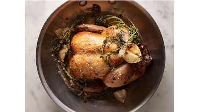 Chef Thomas Keller’s signature roast chicken is a classic menu item at Bouchon.