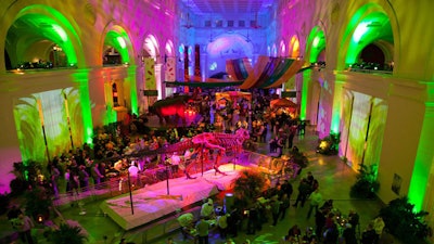 Corporate reception at the Field Museum.