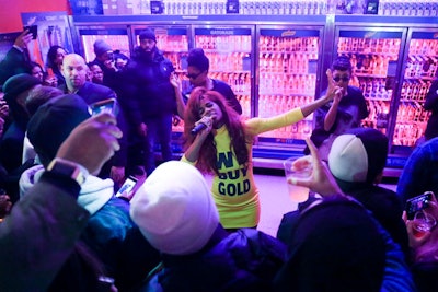 Santigold performed at Jack’s 99 Cent Store in New York as part of the Tumblr IRL series.