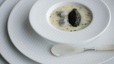 Chef Thomas Keller’s signature oysters and pearls at Per Se