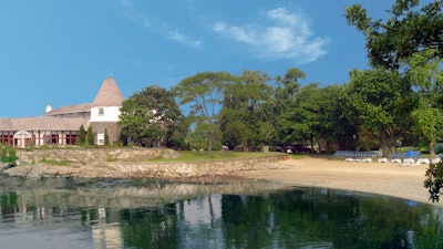 A view of Mamaroneck Beach and Yacht Club from the Long Island Sound waterfront